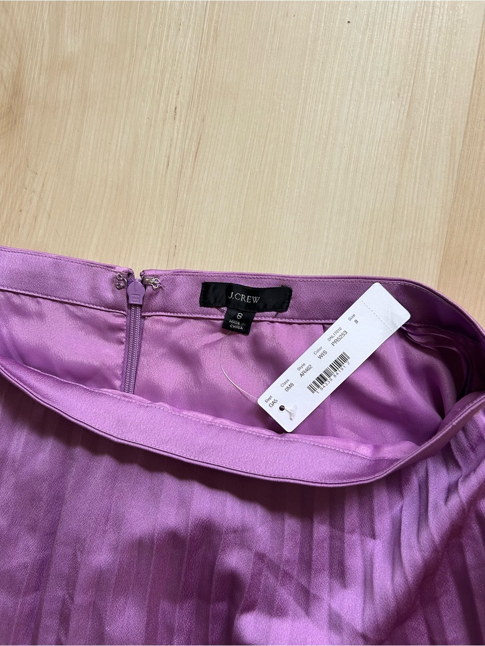 J. Crew Lavender/Purple Pleated Midi Skirt - Picture 4 of 11